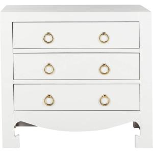 Safavieh Home Dion White and Gold 3-drawer Chest(White / Gold)