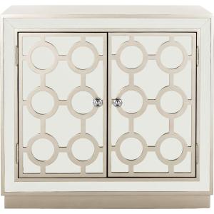 Safavieh Home Kaia Champagne Mirrored 2-door Chest(Champagne / Mirror)