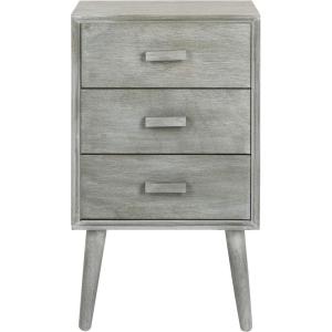 Safavieh Home Pomona Modern Black 3-drawer Chest(Slate / Grey)