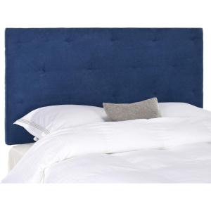 Safavieh Martin Grey Velvet Upholstered Tufted Headboard (Queen)(Blue)