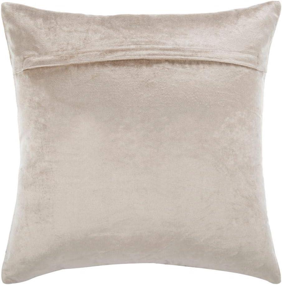 image:imageSAFAVIEH Sydnee Snowflake Throw Pillow 12x22 BeigeGoldBeige Gold