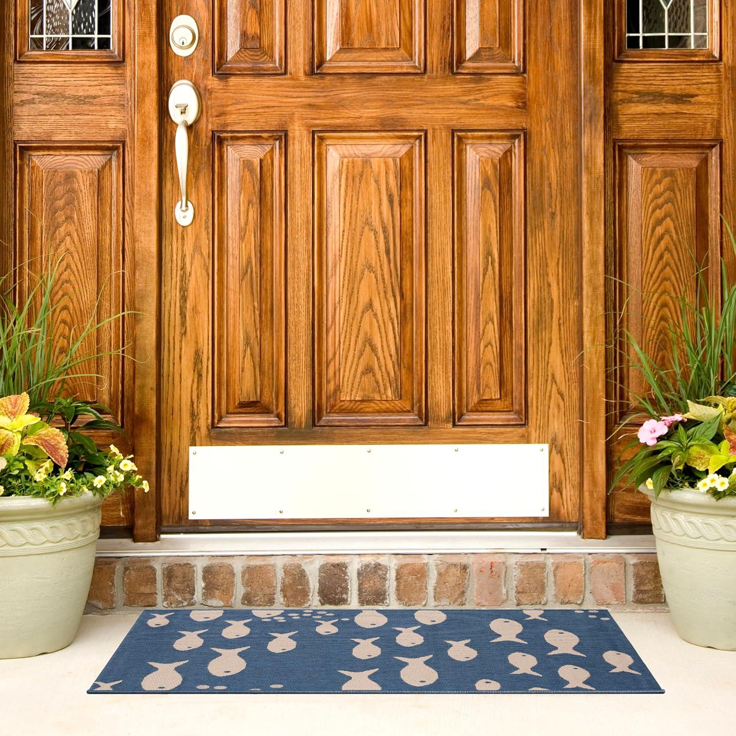 image:imageSAFAVIEH Washable Rug Outdoor Courtyard Collection 2 x 37 Aqua Blue amp Beige NonShedding amp Easy Cleaning Ideal for Patio Front Door Entryway Doormat CY6012223BlueBeige