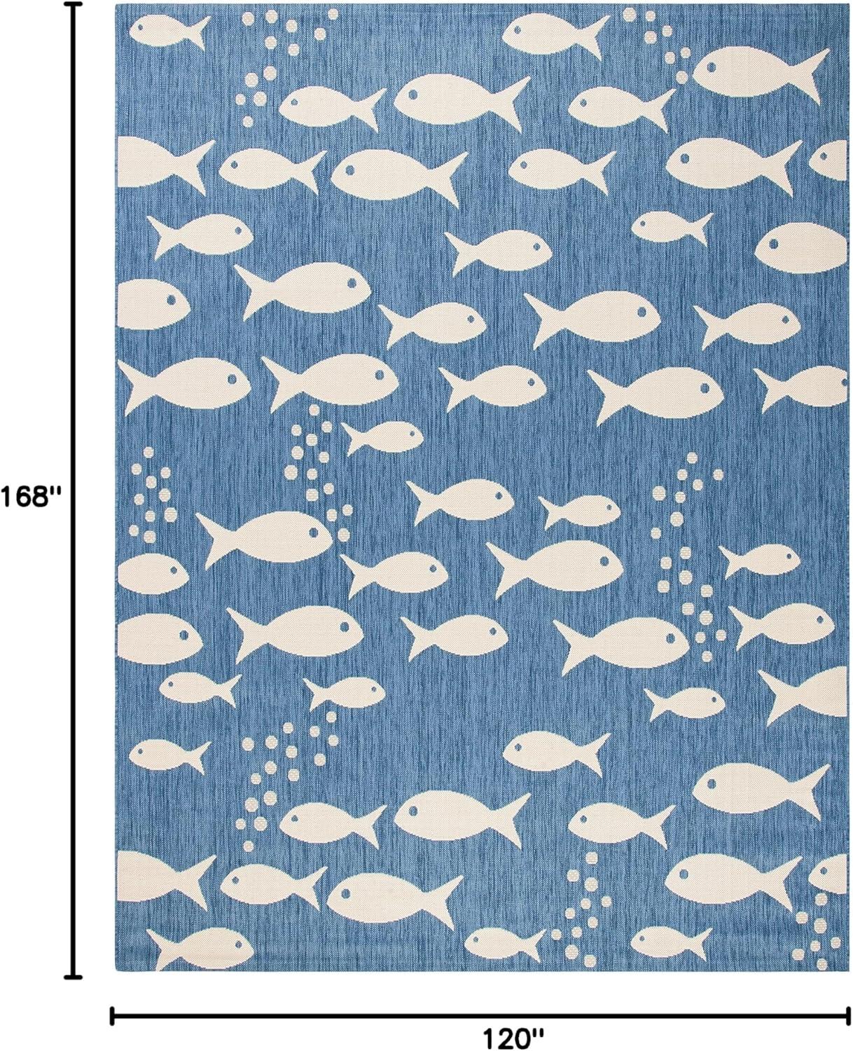 image:imageSAFAVIEH Washable Rug Outdoor Courtyard Collection 2 x 37 Aqua Blue amp Beige NonShedding amp Easy Cleaning Ideal for Patio Front Door Entryway Doormat CY6012223BlueBeige