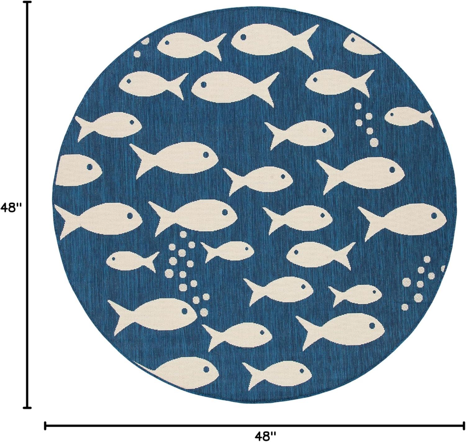 image:imageSAFAVIEH Washable Rug Outdoor Courtyard Collection 2 x 37 Aqua Blue amp Beige NonShedding amp Easy Cleaning Ideal for Patio Front Door Entryway Doormat CY6012223NavyBeige