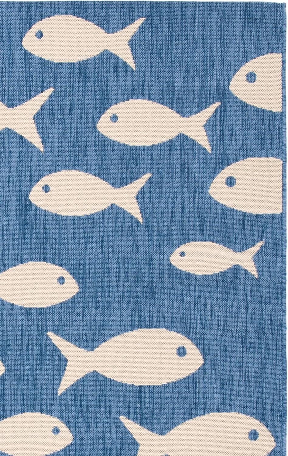 image:imageSAFAVIEH Washable Rug Outdoor Courtyard Collection 2 x 37 Aqua Blue amp Beige NonShedding amp Easy Cleaning Ideal for Patio Front Door Entryway Doormat CY6012223BlueBeige