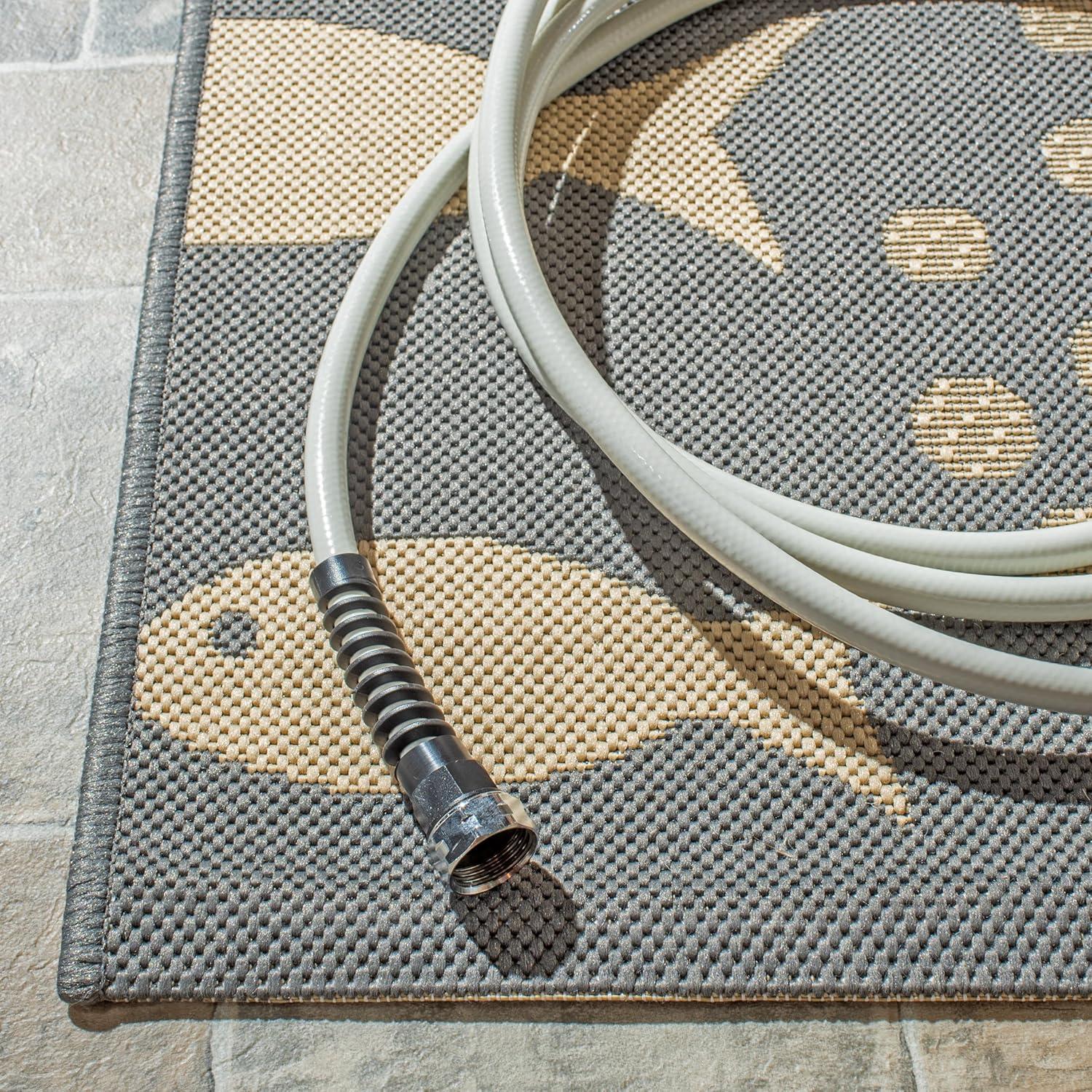 image:imageSAFAVIEH Washable Rug Outdoor Courtyard Collection 2 x 37 Aqua Blue amp Beige NonShedding amp Easy Cleaning Ideal for Patio Front Door Entryway Doormat CY6012223Dark GreyBeige