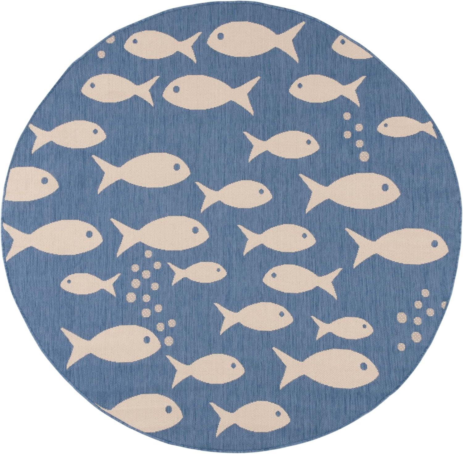 image:imageSAFAVIEH Washable Rug Outdoor Courtyard Collection 2 x 37 Aqua Blue amp Beige NonShedding amp Easy Cleaning Ideal for Patio Front Door Entryway Doormat CY6012223BlueBeige