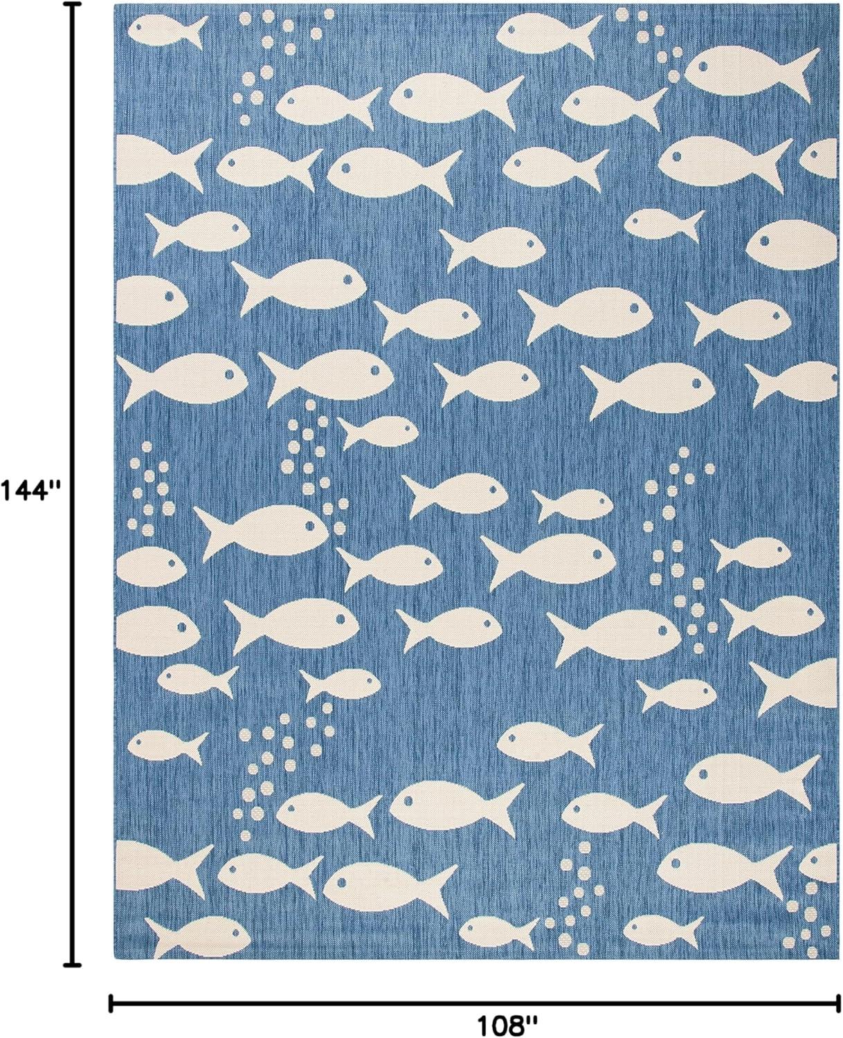 image:imageSAFAVIEH Washable Rug Outdoor Courtyard Collection 2 x 37 Aqua Blue amp Beige NonShedding amp Easy Cleaning Ideal for Patio Front Door Entryway Doormat CY6012223BlueBeige