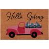 SAFAVIEH Door Mat Collection Area Rug – 1’11” x 3′, Natural Coir, Spring Design, Ideal for The Front Door, Mudroom, Entryway, Welcome Mat (DMTS237B-2)