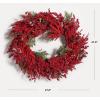 SAFAVIEH Home Collection 30-inch Decorative Artificial Red Berry & Pine Wreath LED Light (Fully Assembled)