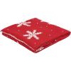 SAFAVIEH Home Collection Holiday Snowflake 50 x 60-inch Red/White Cotton Sofa Chaise Lounge Club Chair Living Room Bedroom Decorative Throw Blanket