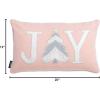 SAFAVIEH Home Collection Joy Holiday Tree Silver/Pink Cotton 12 x 20-inch Rectangle Decorative Accent Insert Throw Pillow