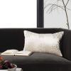 SAFAVIEH Sydnee Snowflake Throw Pillow, 12″x22″, Beige/Gold(Beige / Silver)
