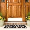 SAFAVIEH Washable Rug Outdoor Courtyard Collection – 2′ x 3’7″, Aqua Blue & Beige, Non-Shedding & Easy Cleaning, Ideal for Patio, Front Door, Entryway, Doormat (CY6012-223)(Black/Beige)