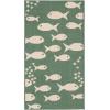 SAFAVIEH Washable Rug Outdoor Courtyard Collection – 2′ x 3’7″, Aqua Blue & Beige, Non-Shedding & Easy Cleaning, Ideal for Patio, Front Door, Entryway, Doormat (CY6012-223)(Dark Green/Ivory)