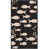 SAFAVIEH Washable Rug Outdoor Courtyard Collection – 2′ x 3’7″, Aqua Blue & Beige, Non-Shedding & Easy Cleaning, Ideal for Patio, Front Door, Entryway, Doormat (CY6012-223)(Black/Beige)