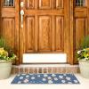 SAFAVIEH Washable Rug Outdoor Courtyard Collection – 2′ x 3’7″, Aqua Blue & Beige, Non-Shedding & Easy Cleaning, Ideal for Patio, Front Door, Entryway, Doormat (CY6012-223)(Blue/Beige)