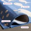 SAFAVIEH Washable Rug Outdoor Courtyard Collection – 2′ x 3’7″, Aqua Blue & Beige, Non-Shedding & Easy Cleaning, Ideal for Patio, Front Door, Entryway, Doormat (CY6012-223)(Blue/Beige)