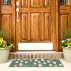 SAFAVIEH Washable Rug Outdoor Courtyard Collection – 2′ x 3’7″, Aqua Blue & Beige, Non-Shedding & Easy Cleaning, Ideal for Patio, Front Door, Entryway, Doormat (CY6012-223)(Dark Green/Ivory)