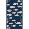 SAFAVIEH Washable Rug Outdoor Courtyard Collection – 2′ x 3’7″, Aqua Blue & Beige, Non-Shedding & Easy Cleaning, Ideal for Patio, Front Door, Entryway, Doormat (CY6012-223)(Navy/Beige)