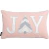 SAFAVIEH Home Collection Joy Holiday Tree Silver/Pink Cotton 12 x 20-inch Rectangle Decorative Accent Insert Throw Pillow