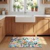 SAFAVIEH Washable Rug Door and Kitchen Mat Collection – 2’3″ x 4′, Ivory & Green, Slip Resistant & Easy to Clean, Ideal for Entryway, Front Door, Bathroom, Mudroom, Accent Space (DKM304A)(Ivory/Green)
