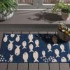 SAFAVIEH Washable Rug Outdoor Courtyard Collection – 2′ x 3’7″, Aqua Blue & Beige, Non-Shedding & Easy Cleaning, Ideal for Patio, Front Door, Entryway, Doormat (CY6012-223)(Navy/Beige)