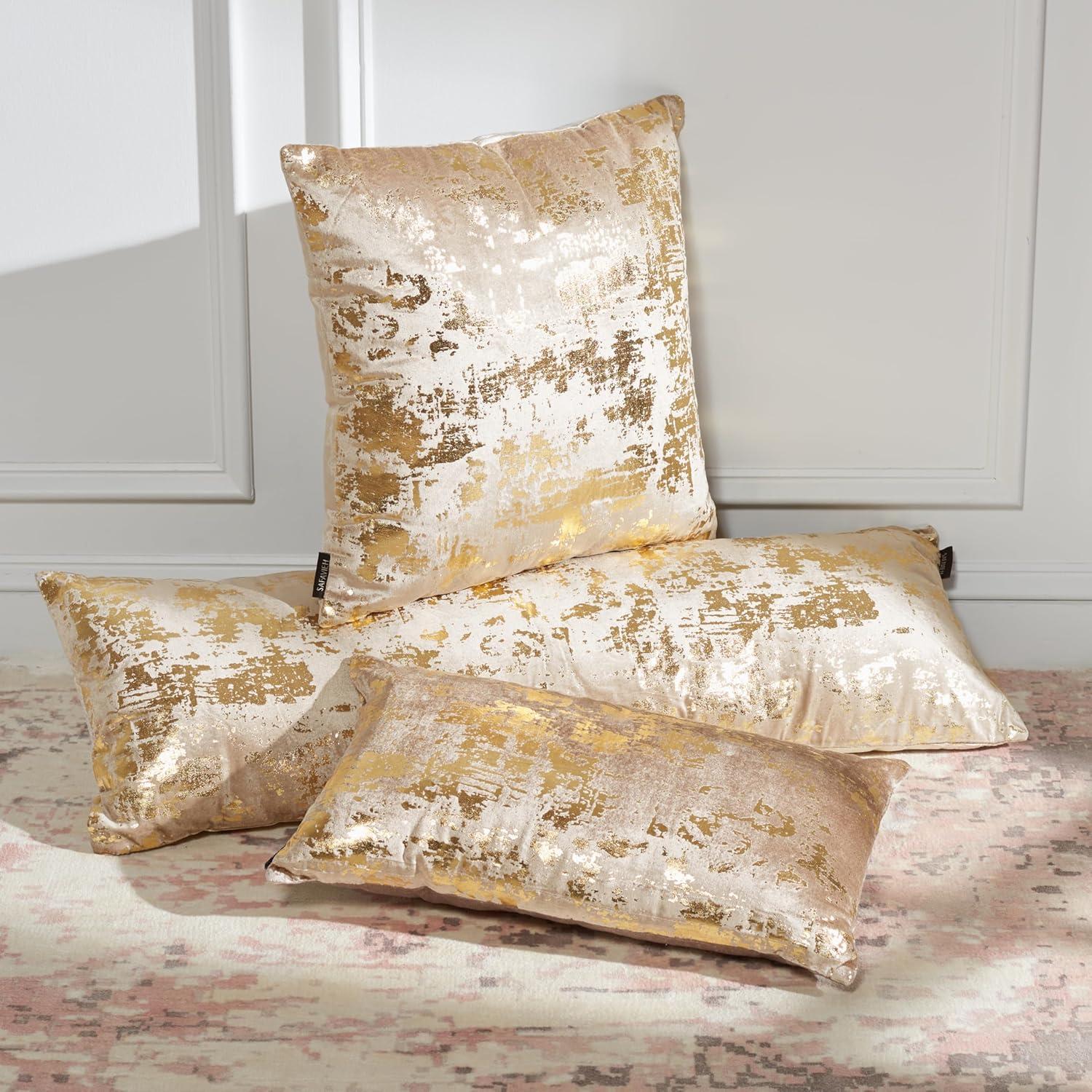 image:imageEdmee Metallic PillowBeige Gold