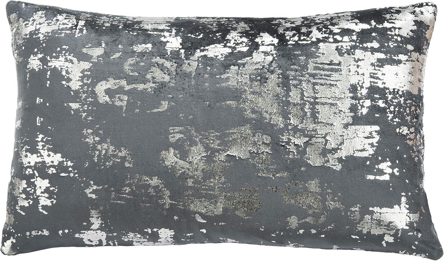 image:imageEdmee Metallic PillowBlueSilver