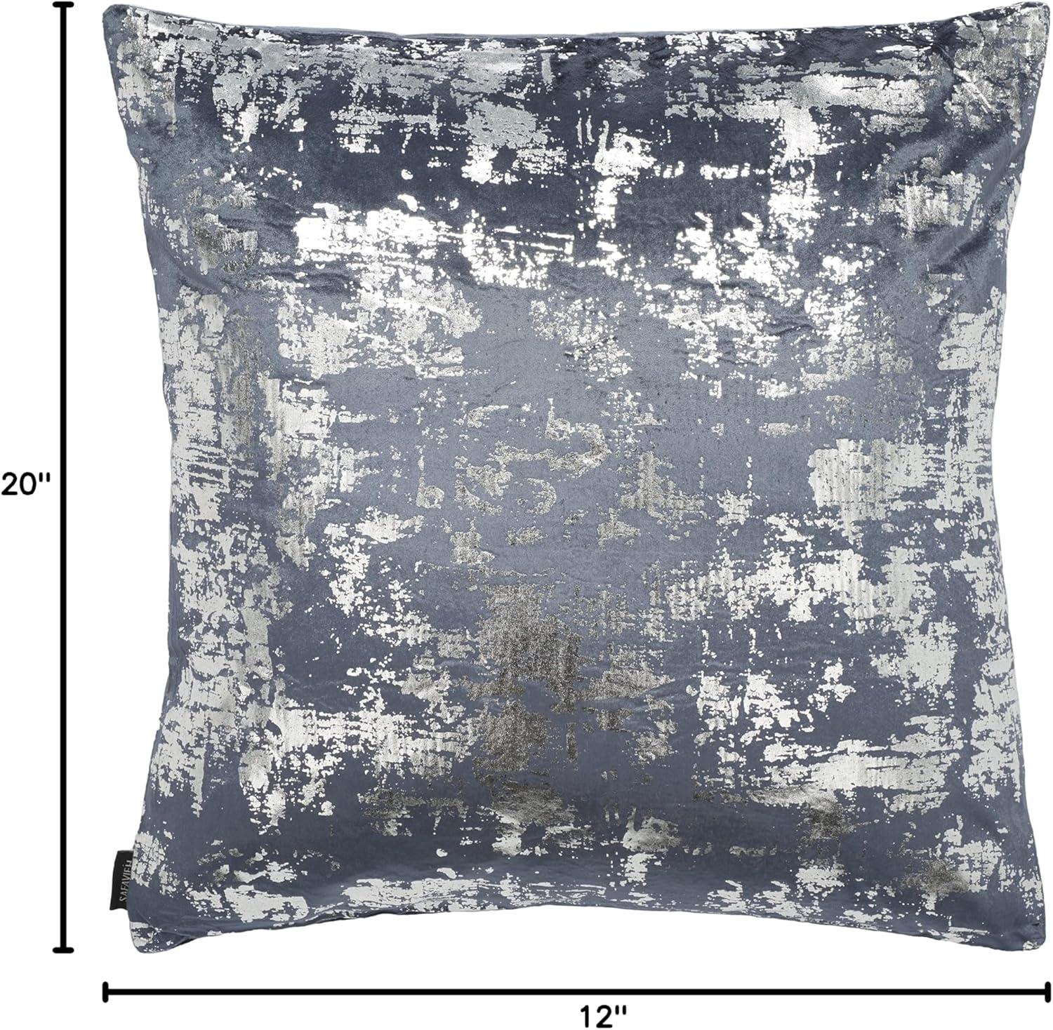 image:imageEdmee Metallic PillowBlueSilver