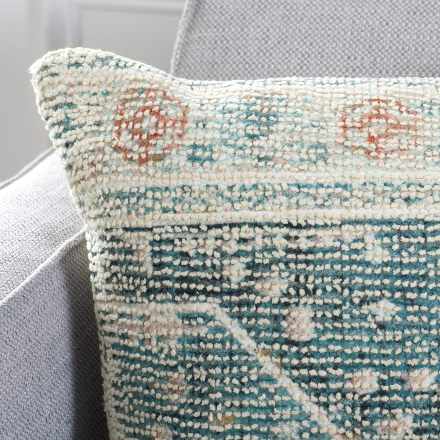 image:imageSAFAVIEH Cruz Pillow 180in x 180in x 50in Teal