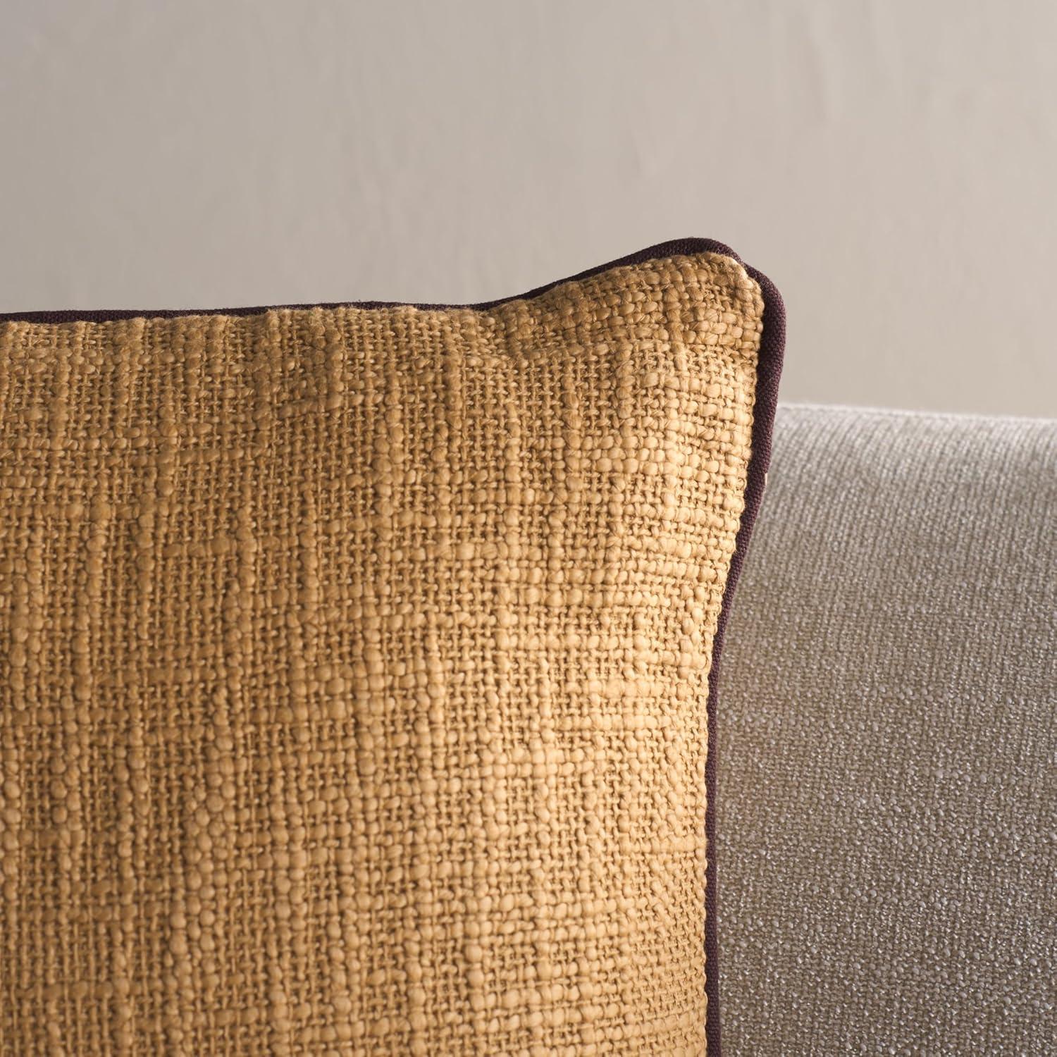 image:imageSAFAVIEH DANI 18 X 18 TaupeBrown Cotton Throw PillowTaupeBrown