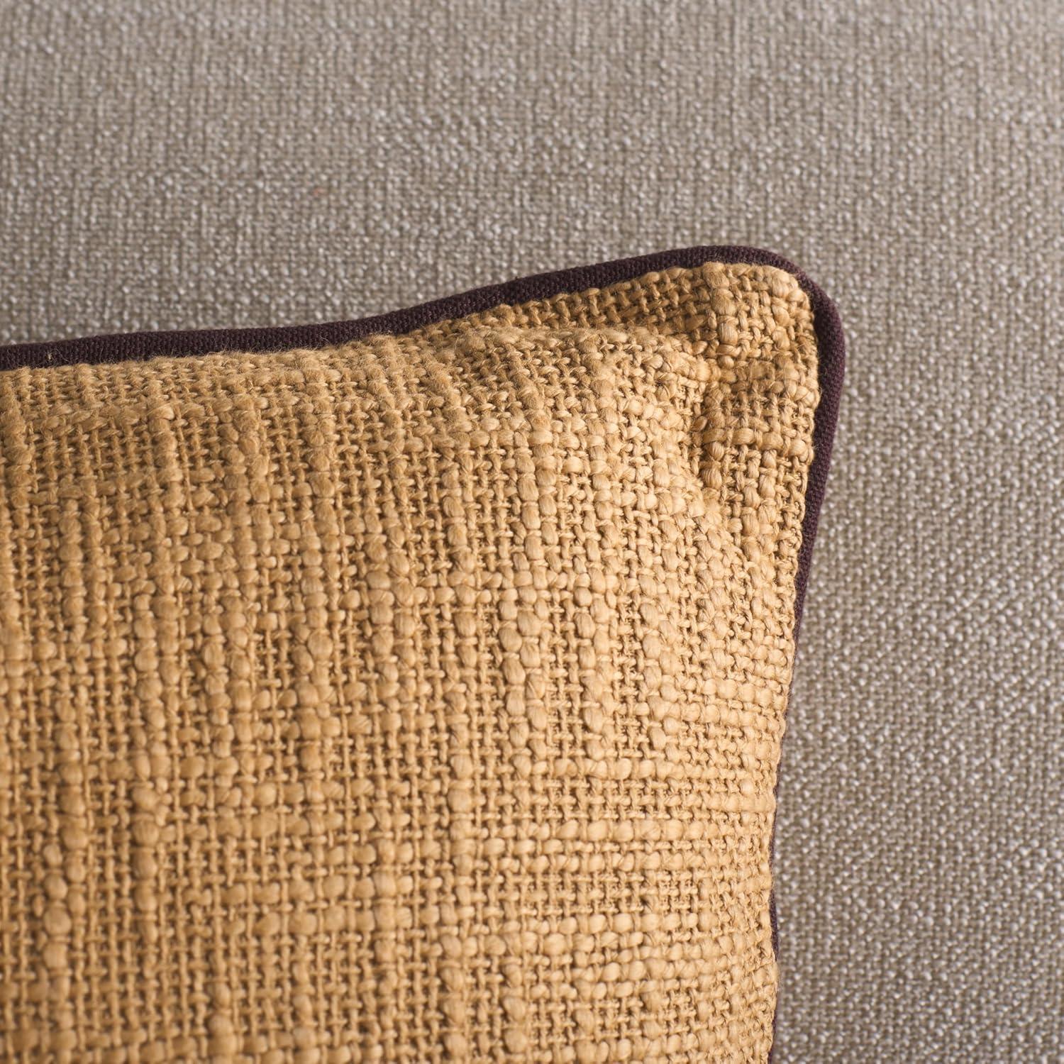 image:imageSAFAVIEH DANI 18 X 18 TaupeBrown Cotton Throw PillowTaupeBrown