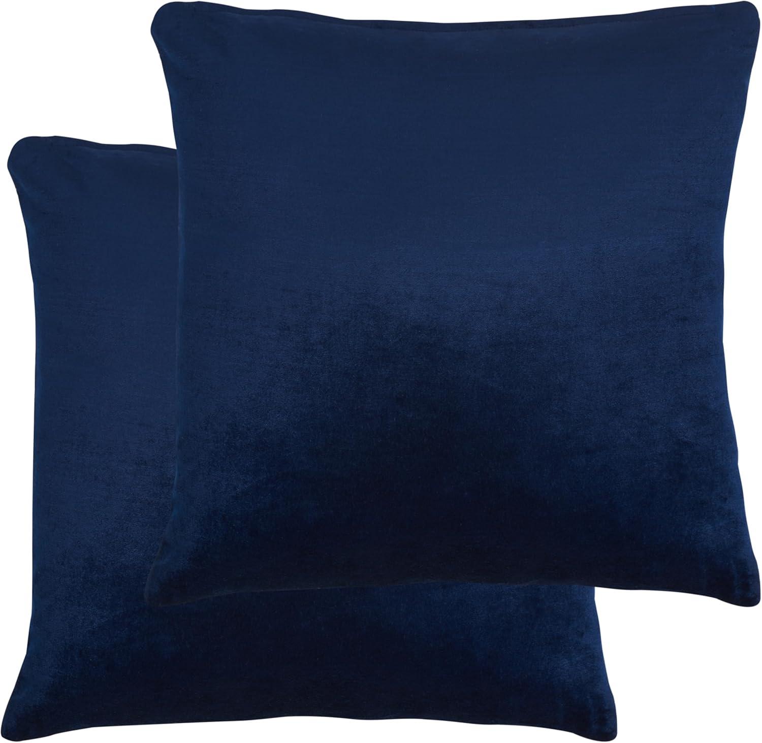 image:imageSAFAVIEH Home Collection Davina Purple Viscose 18inch Square Set of 2 with Insert Pillow 18 x 18Navy