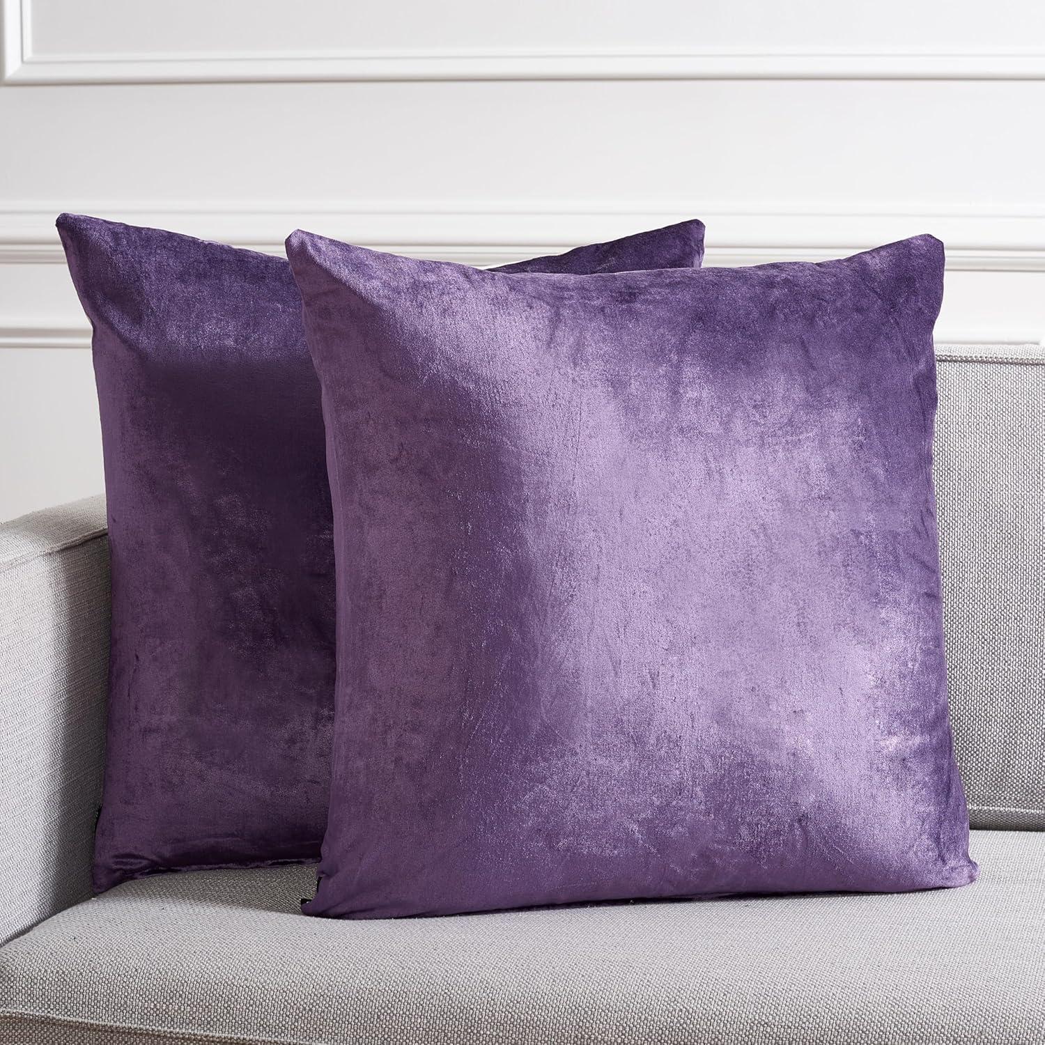 image:imageSAFAVIEH Home Collection Davina Purple Viscose 18inch Square Set of 2 with Insert Pillow 18 x 18Purple