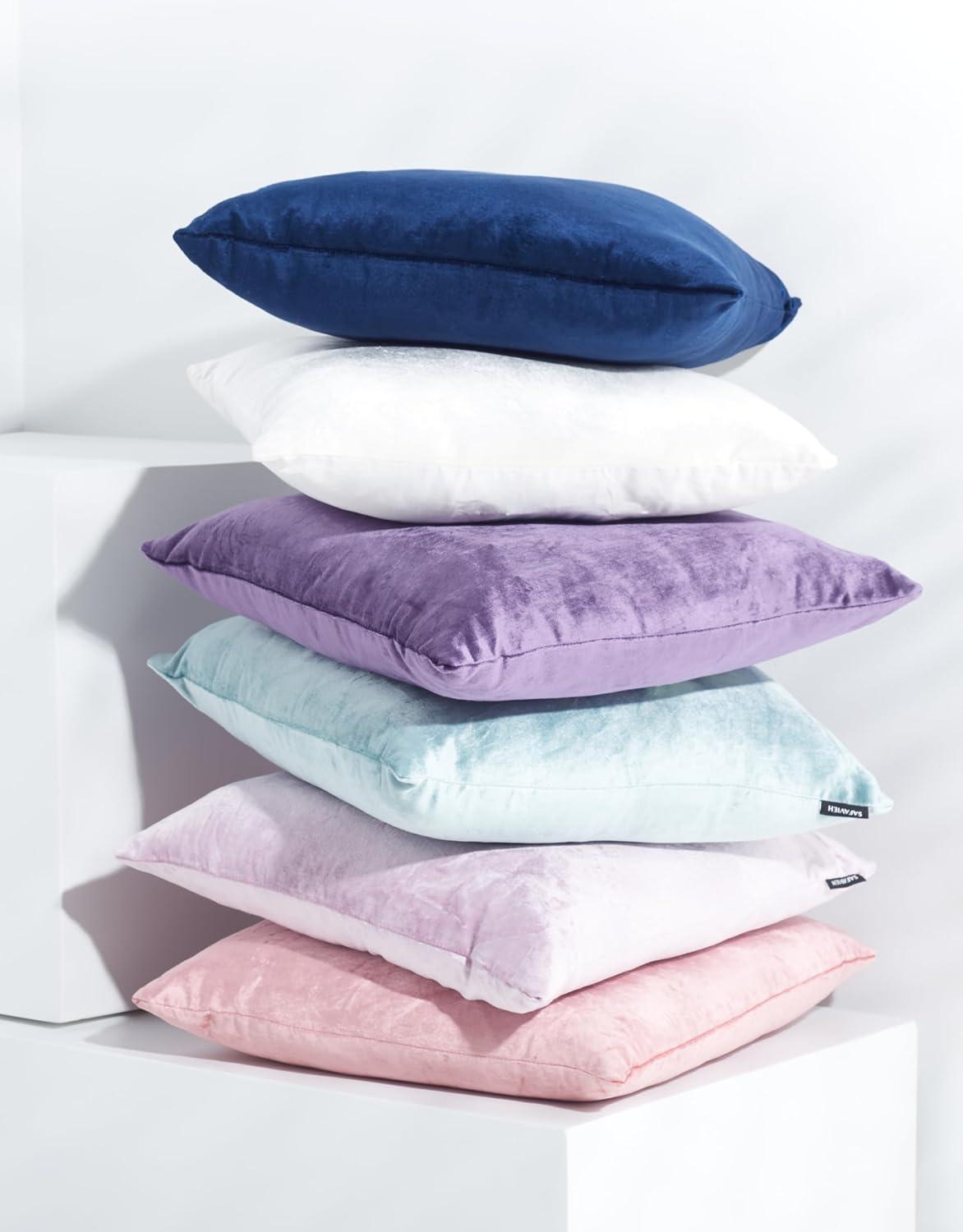 image:imageSAFAVIEH Home Collection Davina Purple Viscose 18inch Square Set of 2 with Insert Pillow 18 x 18Purple