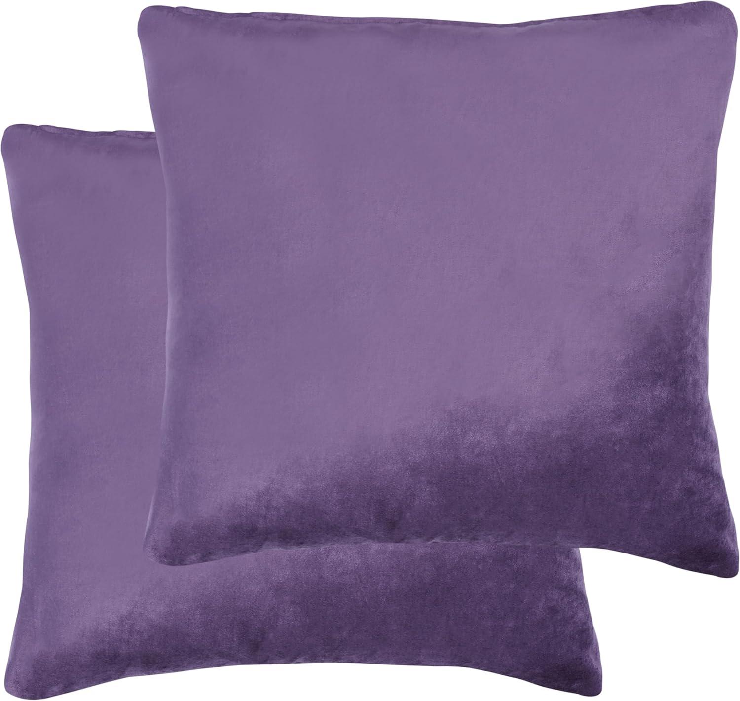 image:imageSAFAVIEH Home Collection Davina Purple Viscose 18inch Square Set of 2 with Insert Pillow 18 x 18Purple