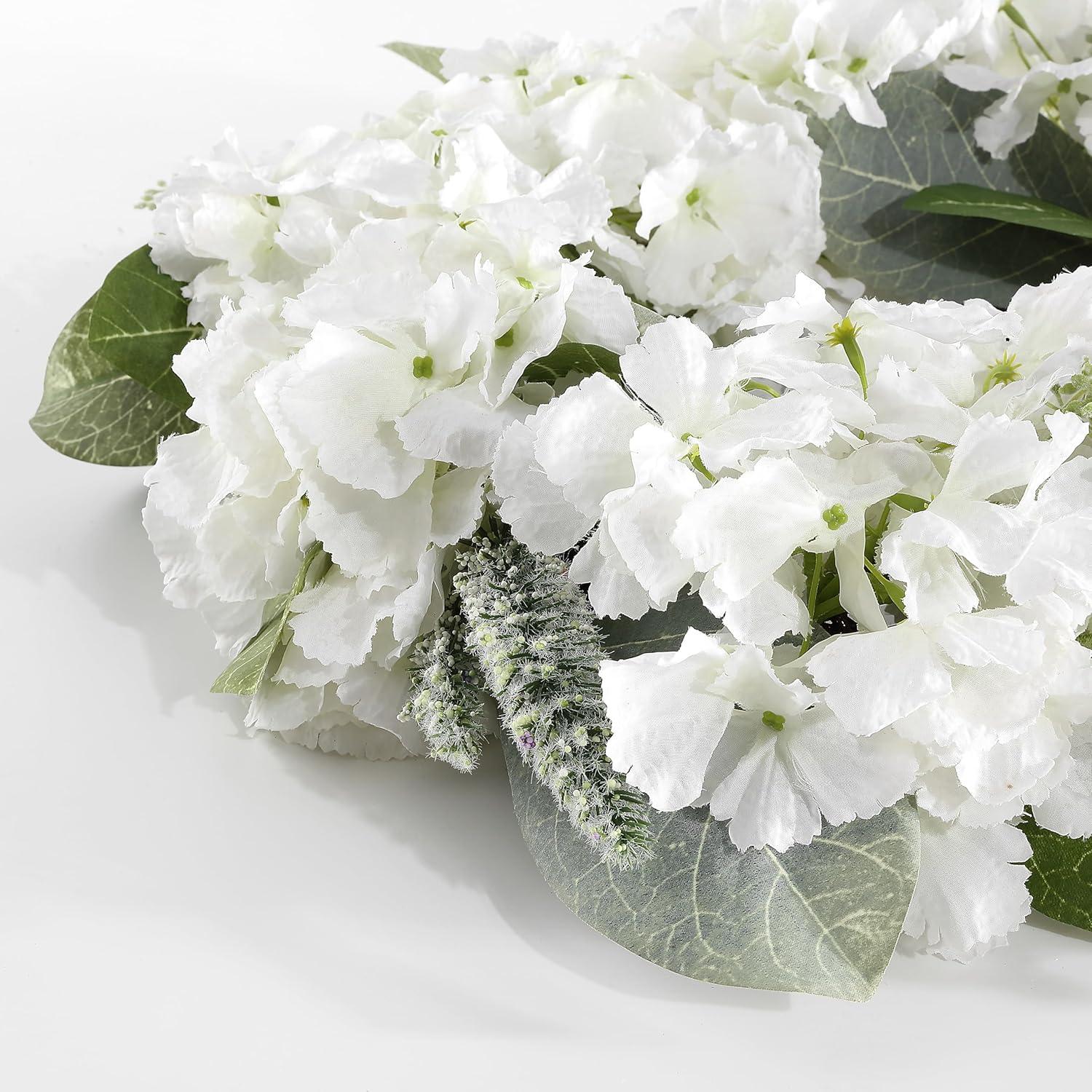 image:imageSAFAVIEH Home Collection Faux Artificial 22inch Hydrangea amp Magnolia Decorative Wreath