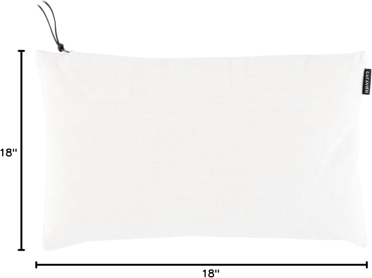 image:imageSAFAVIEH Home Collection Idalena Light Purple Cotton 18inch Square Decorative Accent Throw Pillow with InsertWhite