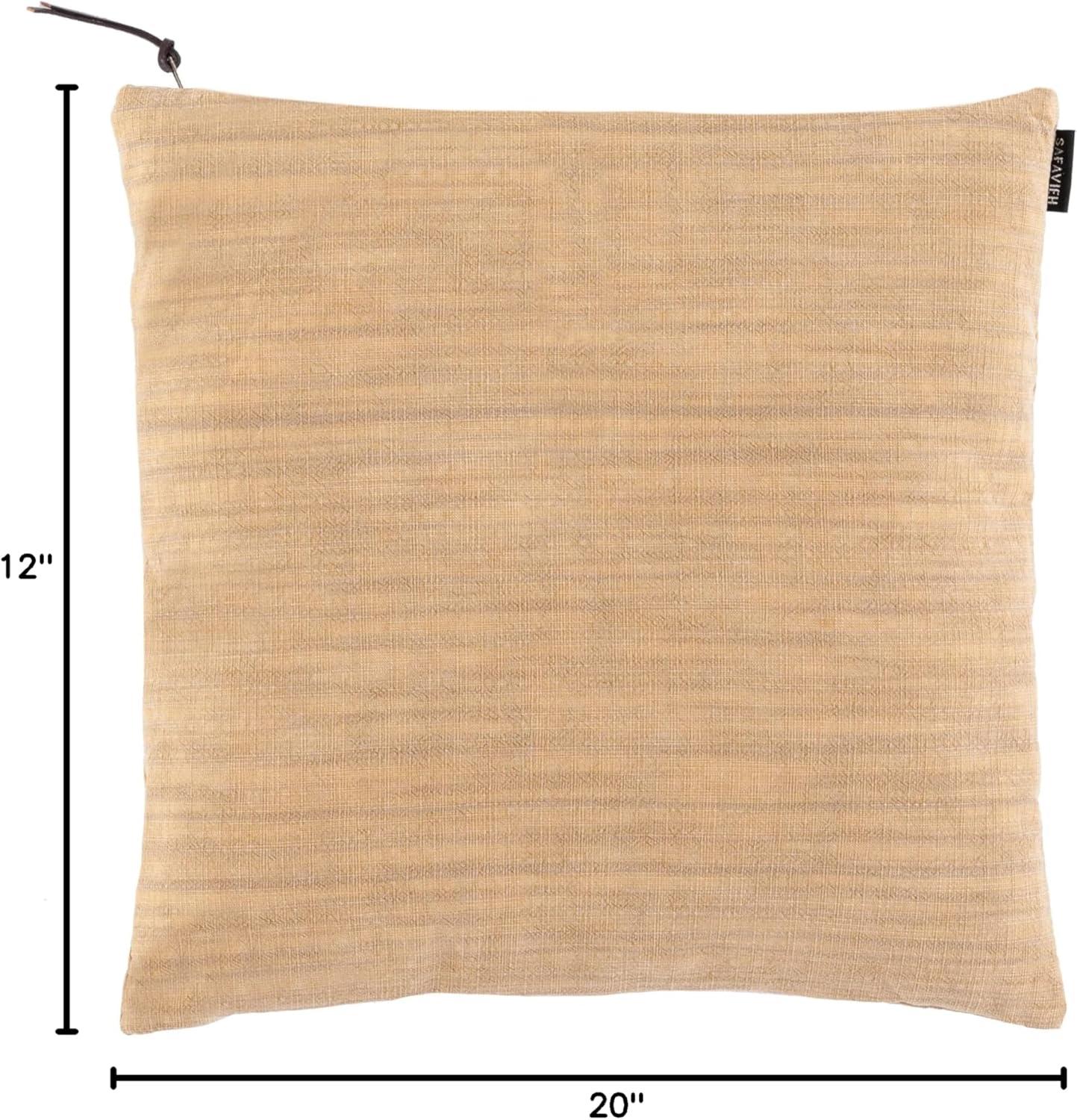 image:imageSAFAVIEH Home Collection Idalena Light Purple Cotton 18inch Square Decorative Accent Throw Pillow with InsertYellow