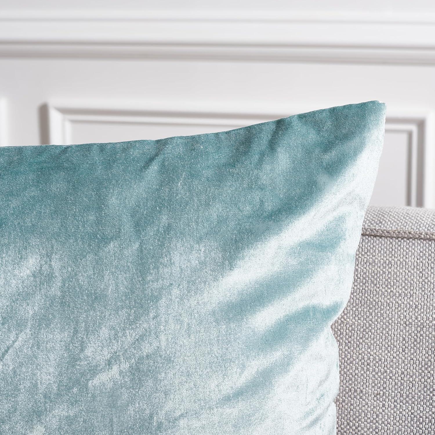 image:imageSAFAVIEH Home Collection Jovanni Purple Viscose 18inch Square Pillow Set of 2 with InsertAqua