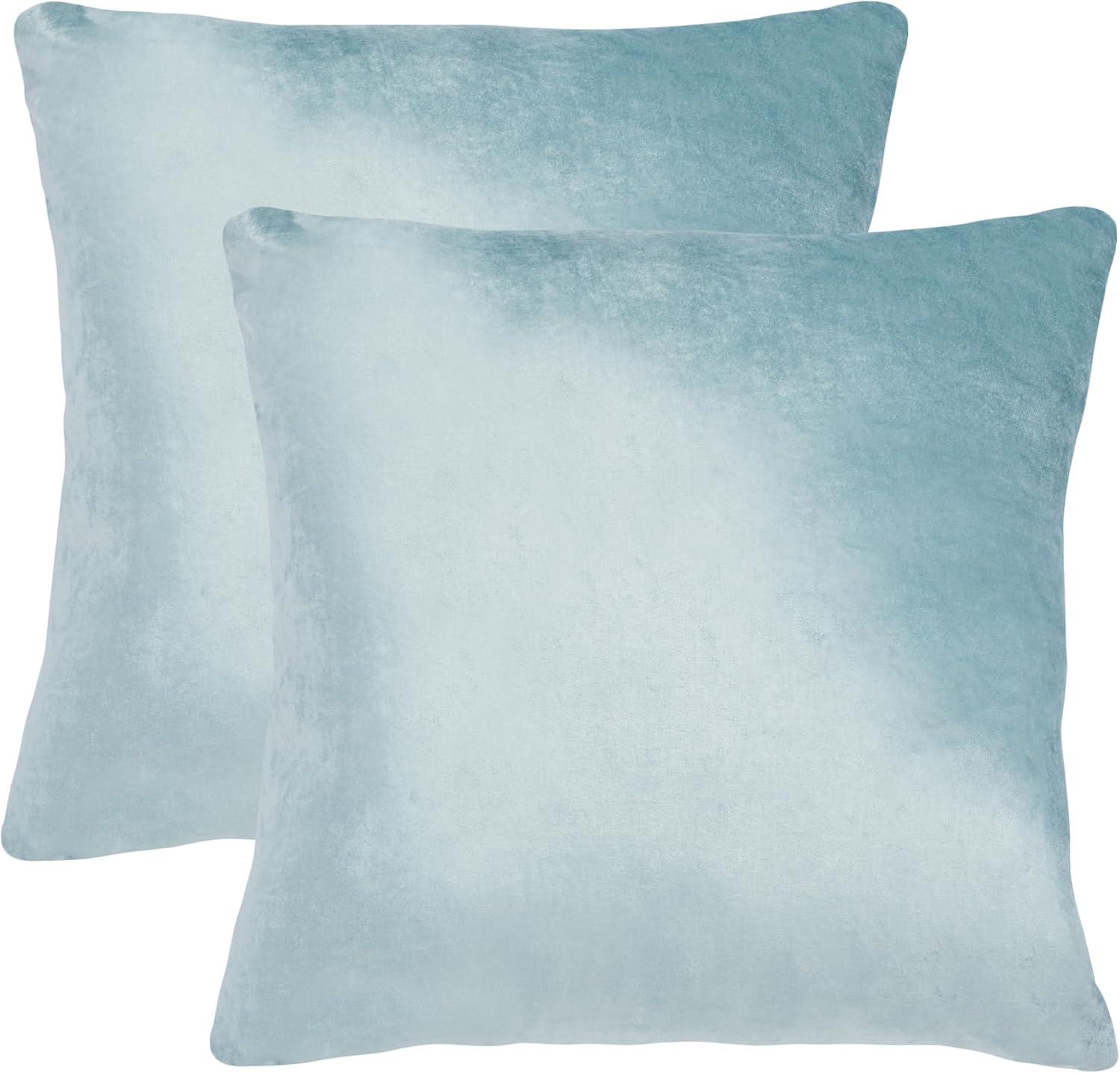 image:imageSAFAVIEH Home Collection Jovanni Purple Viscose 18inch Square Pillow Set of 2 with InsertAqua