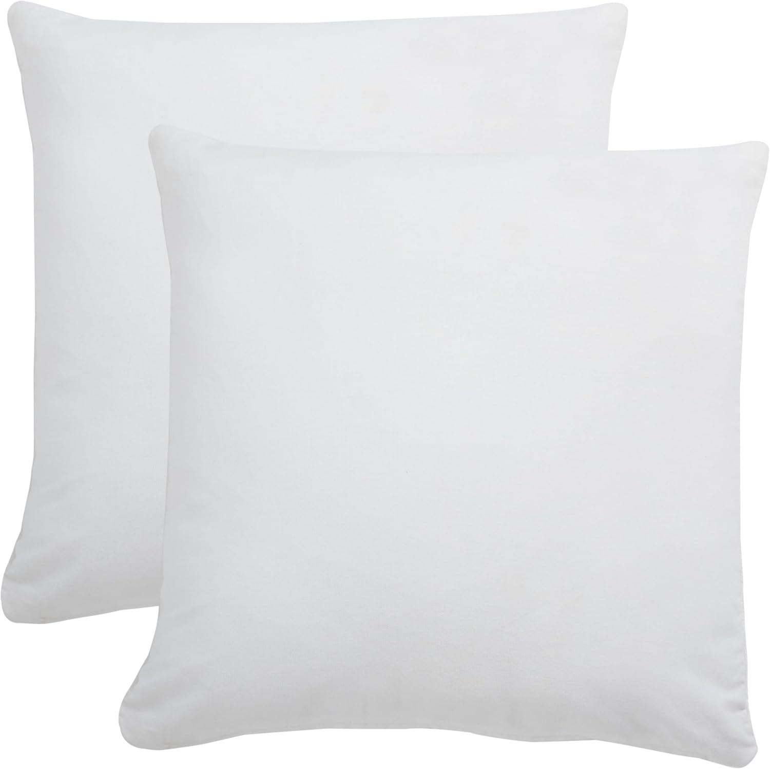 image:imageSAFAVIEH Home Collection Jovanni Purple Viscose 18inch Square Pillow Set of 2 with InsertIvory