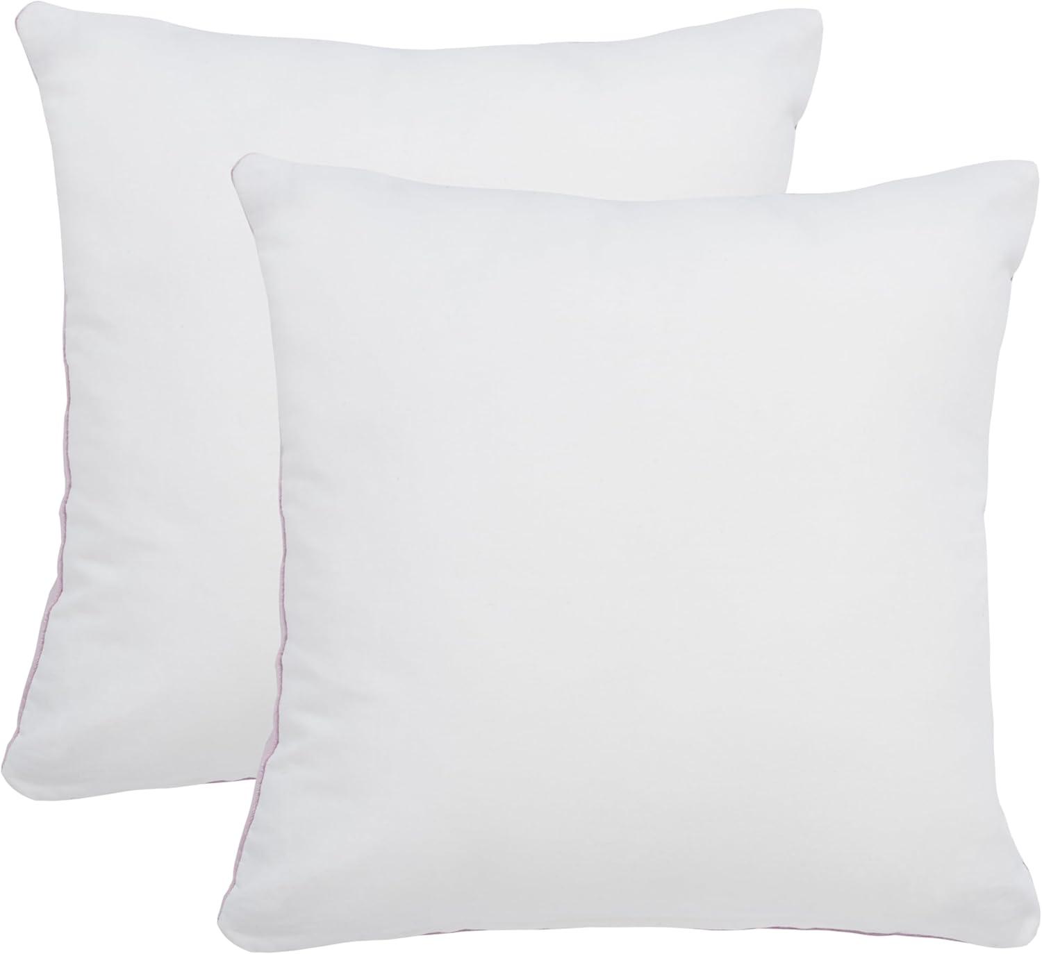 image:imageSAFAVIEH Home Collection Jovanni Purple Viscose 18inch Square Pillow Set of 2 with InsertLavender
