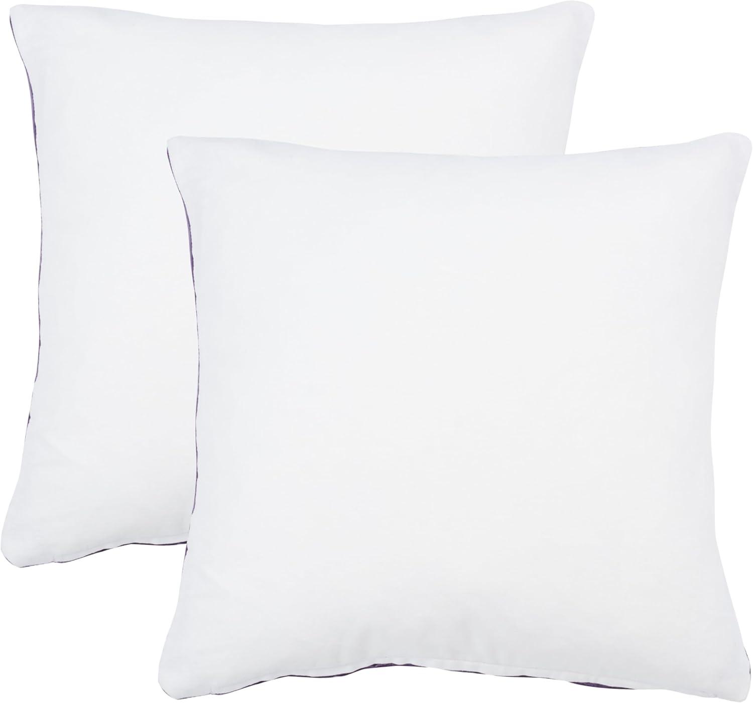 image:imageSAFAVIEH Home Collection Jovanni Purple Viscose 18inch Square Pillow Set of 2 with InsertPurple