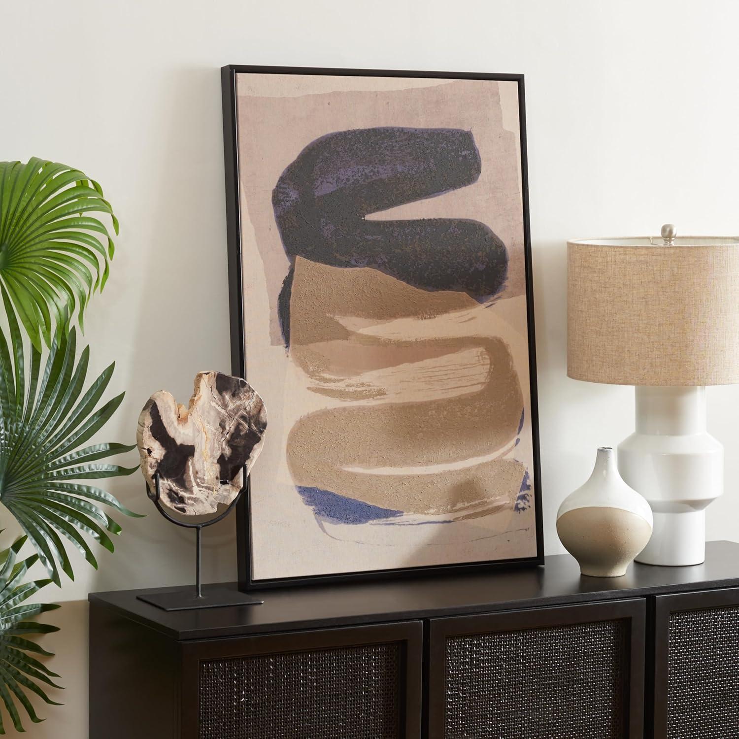 image:imageSAFAVIEH Home Collection Lazy River Modern Contemporary 24 x 36inch Framed Wall Art Decor