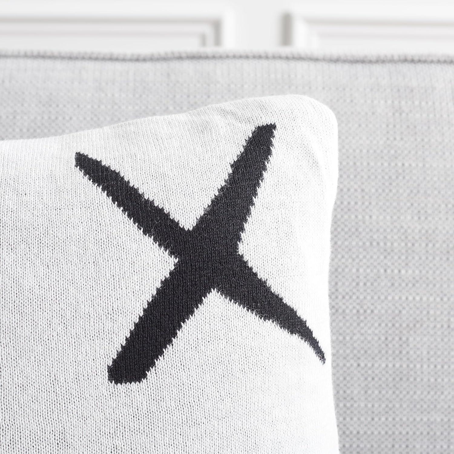 image:imageSAFAVIEH Home Collection PLS404 Pillow BlackIvory 2 Count