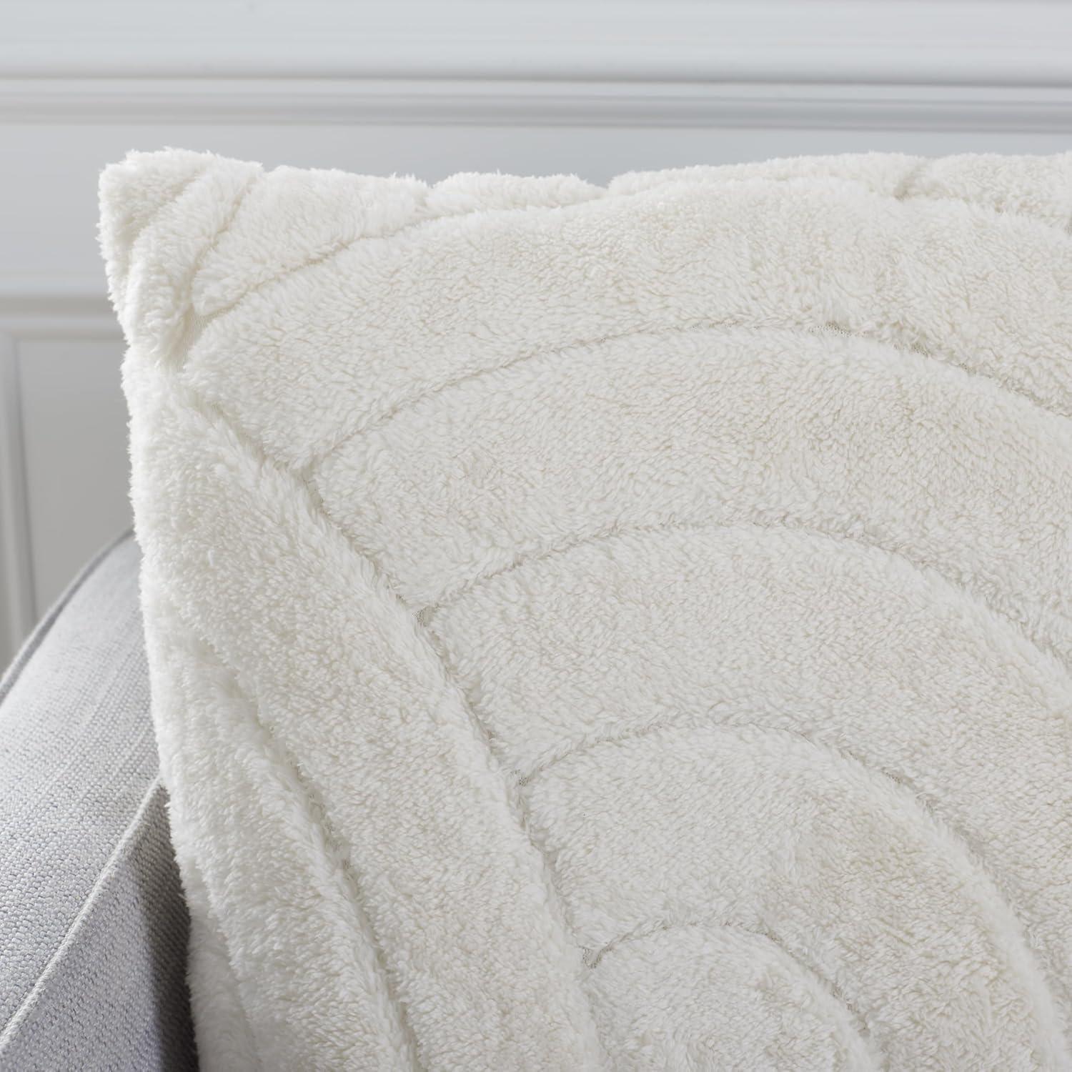 image:imageSAFAVIEH Home Collection Verli Ivory 23inch Square Decorative Accent Throw Pillow with Insert Set of 2Ivory