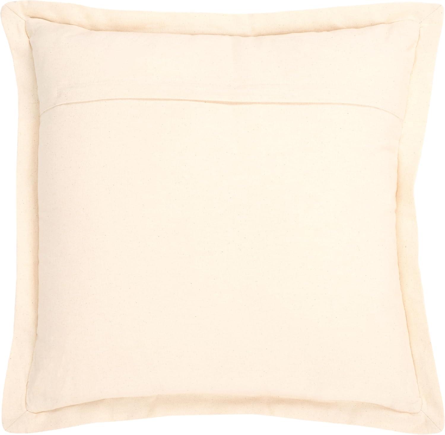 image:imageSAFAVIEH Jordy 18 X 18 OliveNatural Cotton Throw PillowBlackNatural