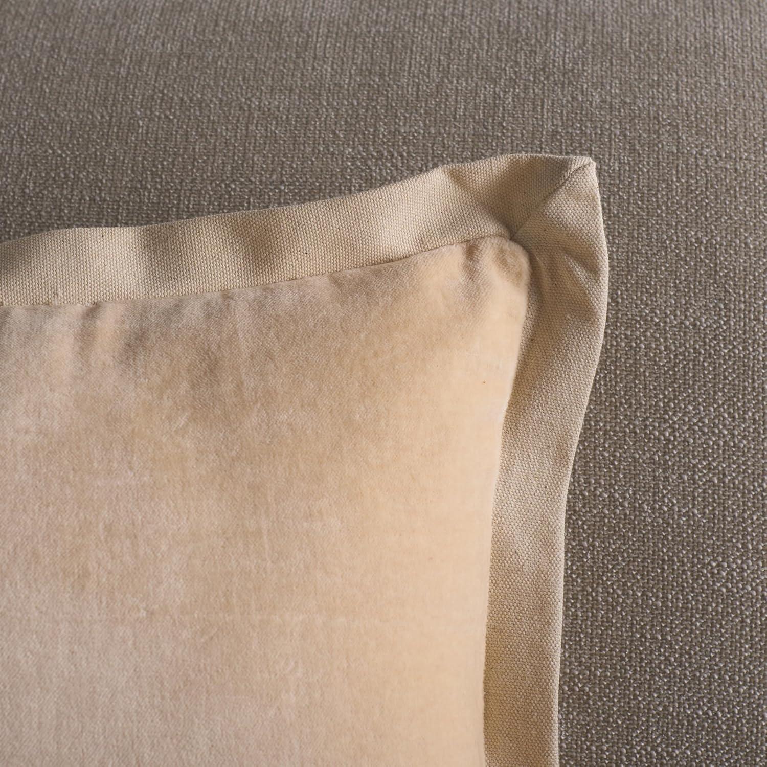 image:imageSAFAVIEH Jordy 18 X 18 OliveNatural Cotton Throw PillowIvoryNatural